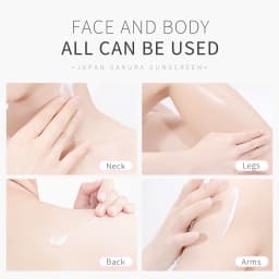 2pcs Sakura Sunscreen Cream Protector Facial Sun Block Spf50 Gel Isolation Lotion Creams Facial Moisturizer Repairing Sunscreen