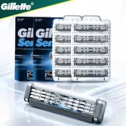 Gillette Sensor Excel Men's Razor Blades Replace Heads Facial Beard Shaving Hair Removal Double Layer Shaver Blade for Vector 3