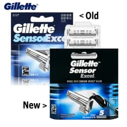 Gillette Sensor Excel Men's Razor Blades Replace Heads Facial Beard Shaving Hair Removal Double Layer Shaver Blade for Vector 3
