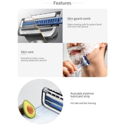 Gillette Skin Guard Razor Heads for Sensitive Skin Lubrication Protection Skin Replaceable Blades Multiple Sets To Choose