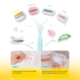 Gillette Venus Razor Blades 5Layers with Moisture Bars Women Skin-care Smooth Shave Coconut Scent Replacement Shaving Blade Head