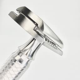 KAMPFE 316L stainless steel precision CNC machining manual safety Closed comb beard razor shaver 5 razor blades