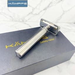 KAMPFE 316L stainless steel precision CNC machining manual safety Closed comb beard razor shaver 5 razor blades