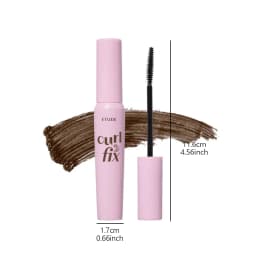 ETUDE Curl Fix Mascara 02 Brown,Smudge-Proof & Volume-Boosting,Lash Holding Power & Natural Finish,Korean Cosmetic,Korean Makeup