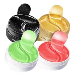 240pcs=120pairs Eye Patches Hyaluron Acid & Gold & Seaweed & Black Pearl Hydrating Moisturizing Crystal Collagen Gel Eye Mask