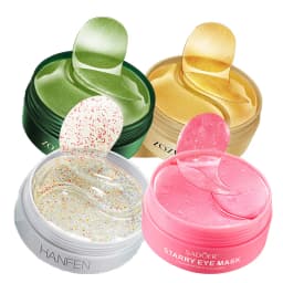 240pcs=120pairs Eye Patches Hyaluron Acid & Gold & Seaweed & Black Pearl Hydrating Moisturizing Crystal Collagen Gel Eye Mask
