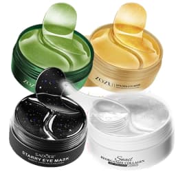 240pcs=120pairs Eye Patches Hyaluron Acid & Gold & Seaweed & Black Pearl Hydrating Moisturizing Crystal Collagen Gel Eye Mask