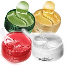 240pcs=120pairs Eye Patches Hyaluron Acid & Gold & Seaweed & Black Pearl Hydrating Moisturizing Crystal Collagen Gel Eye Mask