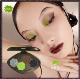 Girlcult 4-Color Glitter Eyeshadow Palette Chameleon Matte Champagne Shimmer Waterproof Eyeshadow Korean Vegan Makeup