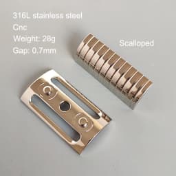 Dscosmetic T7 316L Stainless Steel Double Edge Safety Razor