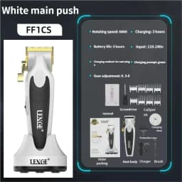 LENCE FF1CS FF1TS Professional Hair Clipper Barber Trimming Kit Men's Wireless Electric Hair Clipper and Edge Trimmer