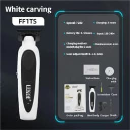 LENCE FF1CS FF1TS Professional Hair Clipper Barber Trimming Kit Men's Wireless Electric Hair Clipper and Edge Trimmer