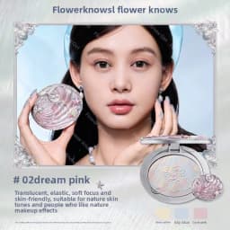 Flower knows Strawberry Cupid series Pressed Powder Matte Soft Focus Oil Control Holding Powder