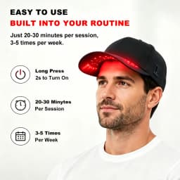 24W 180 LED Red Light Therapy Cap for Hair Growth Scalp Care Hair Wellness, Beauty Hat USB Plug-in LED Device
