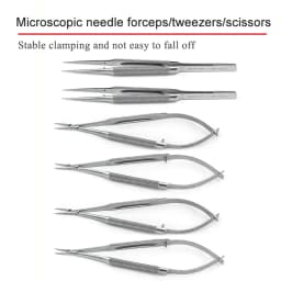 Ophthalmic Microsurgery Instruments Scissors Needle Holders Tweezers Stainless Steel 4/6/8 Piece Set Of Ophthalmic Surgical Tool