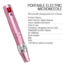 Electric Pen Wireless Care Machine Mute Derma Pen Needle Cartridge Microneedling Nano Micro Needles Beauty Care Tool