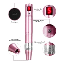Electric Pen Wireless Care Machine Mute Derma Pen Needle Cartridge Microneedling Nano Micro Needles Beauty Care Tool