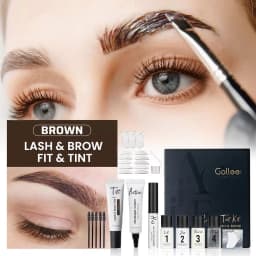 Gollee Eyelash Perm Curler 15 Minutes Lashes Brow Lamination Kit Lasting 4-6 Weeks Eyelashes Lifting Perm Enhancer Salon Beauty