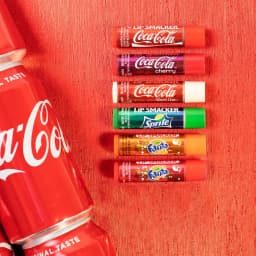 LiP SMACKER x Coca Cola Lip Balm Set, Coke Tin Lip Balm Multipack, Travel Set, Kids Lip Balm Gift Set, 6 Flavours
