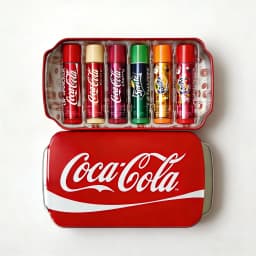 LiP SMACKER x Coca Cola Lip Balm Set, Coke Tin Lip Balm Multipack, Travel Set, Kids Lip Balm Gift Set, 6 Flavours