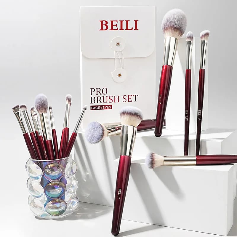 BEILI Makeup Brushes 15Pcs Professional Eyeshadow Brush Set