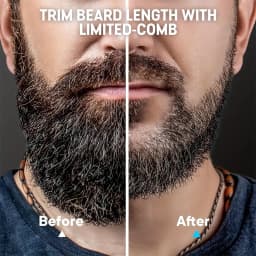 Men's Beard Trimmer, Trimmer with Precision Dial - Facial Hair Groomer - Adjustable 20 Length Setting,Waterproof Wet/Dry Clipper