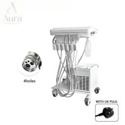 Portable Dental Turbine Unit 550W with 2/4 Holes Silent Oil-Free Air Compressor Handpiece for Mobile Dental Practice