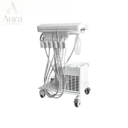 Portable Dental Turbine Unit 550W with 2/4 Holes Silent Oil-Free Air Compressor Handpiece for Mobile Dental Practice