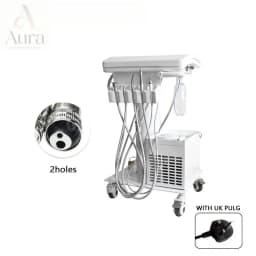 Portable Dental Turbine Unit 550W with 2/4 Holes Silent Oil-Free Air Compressor Handpiece for Mobile Dental Practice