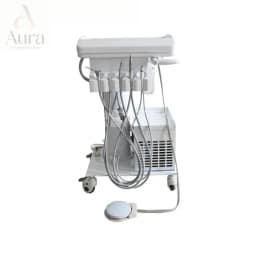 Portable Dental Turbine Unit 550W with 2/4 Holes Silent Oil-Free Air Compressor Handpiece for Mobile Dental Practice