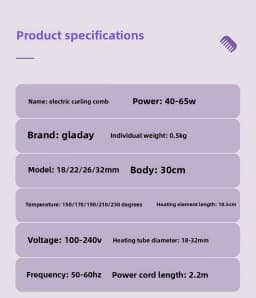 Best Seller Anti-scalding Electric Curling Comb Dual-purpose Straight Hair Comb Fluffy Inner Buckle Curling Iron Hair Tool Curli