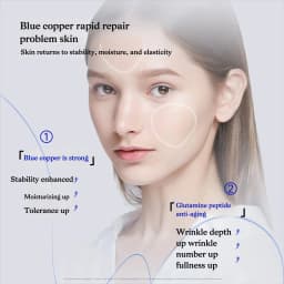 Premium 200mg GHK‑Cu Blue Copper Peptide Lyophilized Serum 5 Pairs Skin Barrier Repair Anti‑Wrinkle Facial Care