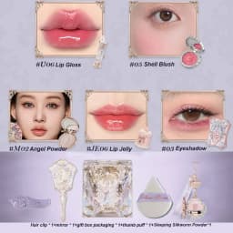 Flower Knows Shells Pearl Eyeshadow Essence Lip Honey Blush Cheek Makeup Front Ocean Gift Box Makeup Kit Full Professional