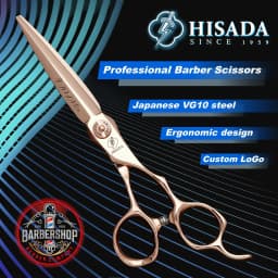HISADA Professional Barber Scissors 6.0/6.5/7.0 Inch CNC Technology VG10 Material Hairdressing Scissors Barber Equipment