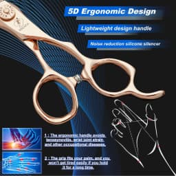 HISADA Professional Barber Scissors 6.0/6.5/7.0 Inch CNC Technology VG10 Material Hairdressing Scissors Barber Equipment