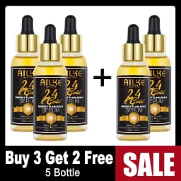 AILKE 24K Glod Flawlessly Skin Care Set, Whitening, Reduce Dark Spots, Pigmentation, Wrinkles, Moisturize, For All Skin Types