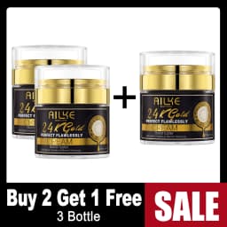AILKE 24K Glod Flawlessly Skin Care Set, Whitening, Reduce Dark Spots, Pigmentation, Wrinkles, Moisturize, For All Skin Types