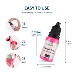 24 Colors Acrylic Paint Ink Set Airbrush Spray Nail Art Inks Water Pigment for Adults Craft Painting Nail Art Tool 10ml