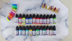 24 Colors Acrylic Paint Ink Set Airbrush Spray Nail Art Inks Water Pigment for Adults Craft Painting Nail Art Tool 10ml