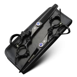 XUANFENG 6 Inch Dragon Handle Hair Scissors Barber Styling Tools Cutting Scissors and Thinning Scissors 6