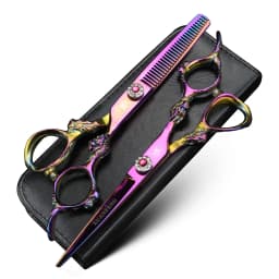 XUANFENG 6 Inch Dragon Handle Hair Scissors Barber Styling Tools Cutting Scissors and Thinning Scissors 6