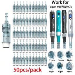 100pcs Dermapen M8 Needle for Drpen M8/m7s/A6s Derma Micronneedle Pen Mesotherapy Microneedling Needle Length 0.25mm