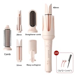 Automatic Hair Curler Negative Ion Ceramic Curling Iron - 40mm Large Wave Perm for Home Use, Lazy Person Electric Curling Wand