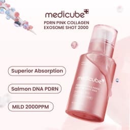 Medicube PDRN Pink Collagen,Pink Transparent Liquid,Lightweight&Fast-Absorbing,Two Versions,K-Beauty,Korean Makeup