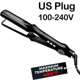 2026 High MQ Hair Straightening Titanium Flat Bivolt Iron 480°F Turbo Anatomic Design, Ultra-Smooth, Mirror Effect - 3 Passes
