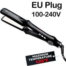2026 High MQ Hair Straightening Titanium Flat Bivolt Iron 480°F Turbo Anatomic Design, Ultra-Smooth, Mirror Effect - 3 Passes
