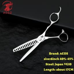 Barber Sciss 6Inch 440C Stainless Steel Hair Scissors Set, Professional Barber Cutting Shear & 10%‑20%‑30%‑40% Thinning Shears,