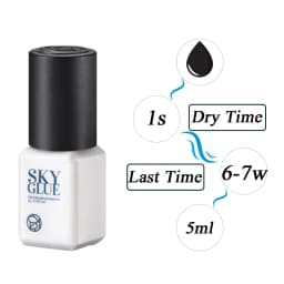 5ml Sky Glue Fast Dry Strong False Lash Adhesive Long Lasting 6-7 Weeks Eyelash Extension Glue Low Smell No Irritation
