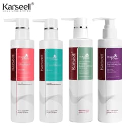Original Karseell Volume Shampoo and Conditioner Argan Oil Moisturizing Smooth Leave in Cream Curl Defining Cream Hair Care Set