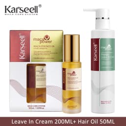 Original Karseell Volume Shampoo and Conditioner Argan Oil Moisturizing Smooth Leave in Cream Curl Defining Cream Hair Care Set